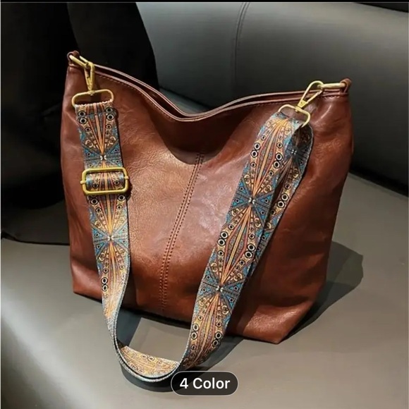 Vintage Crossbody Tote Bags, Retro Vegan Shoulder Bag. - Picture 1 of 4